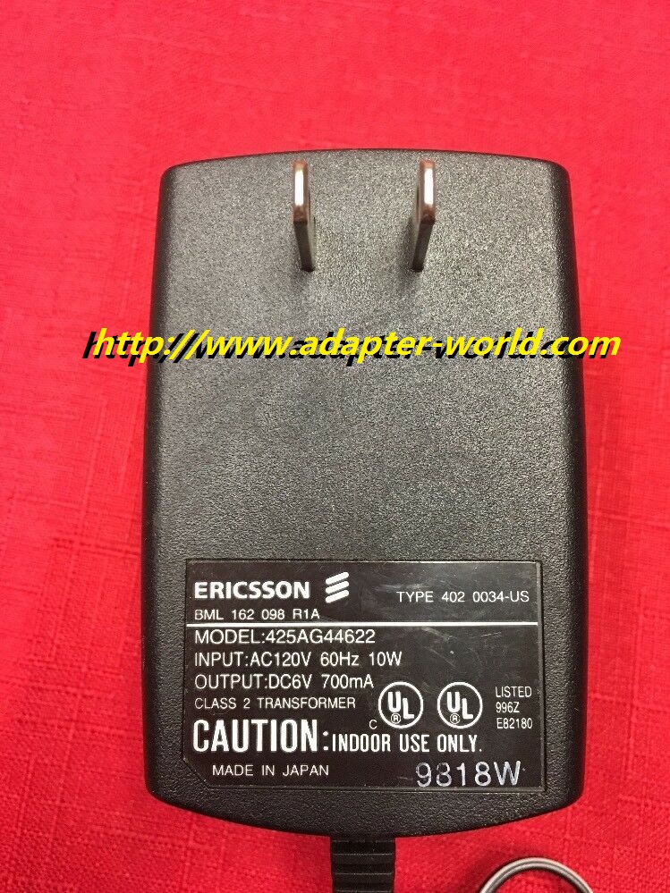 *100% Brand NEW* ERICSSON 425AG44622 CLASS 2 TRANSFORMER 6 VDC 700 MA AC ADAPTER Free shipping!